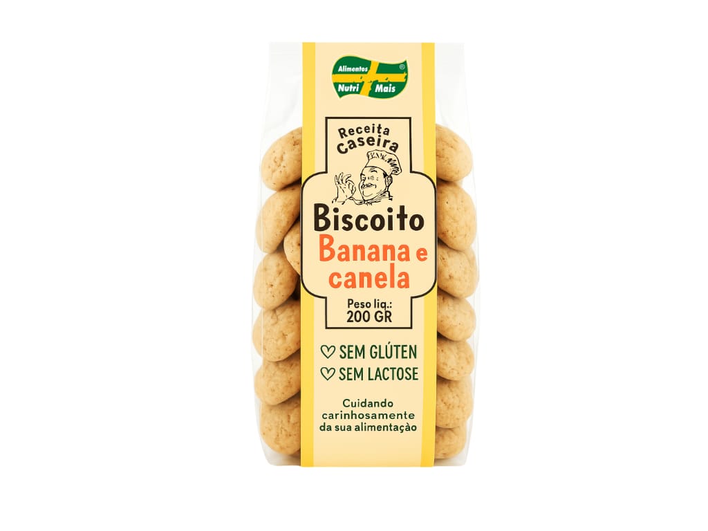 Biscoito Sem Glutém Banana e Canela
